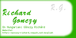 richard gonczy business card