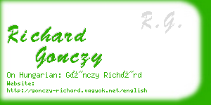richard gonczy business card